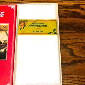 100% cotton 3 men handkerchief New original box ready for gift giving